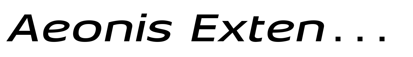 Aeonis Extended Medium Italic